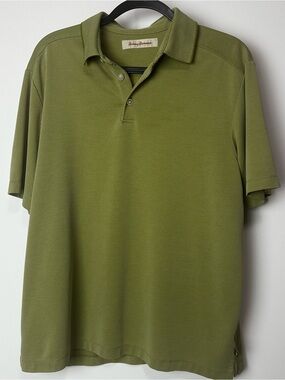Tommy Bahama Men’s Polo Shirt  Olive Green Modal size Medium